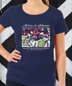 War Eagle Auburn Vs Wooo Pig Arkansas Game Day 2023 T-Shirt