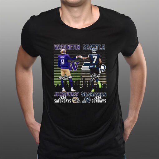 Washington Huskies On Saturdays And Seattle Seahawks On Sundays T-Shirts