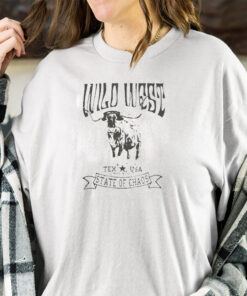 Wild West Longhorn Texas Usa Lonestar State Of Chaos T-Shirt