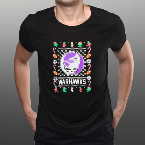 Wisconsin whitewater warhawks x grateful dead Christmas ugly official And Skull T-Shirtt