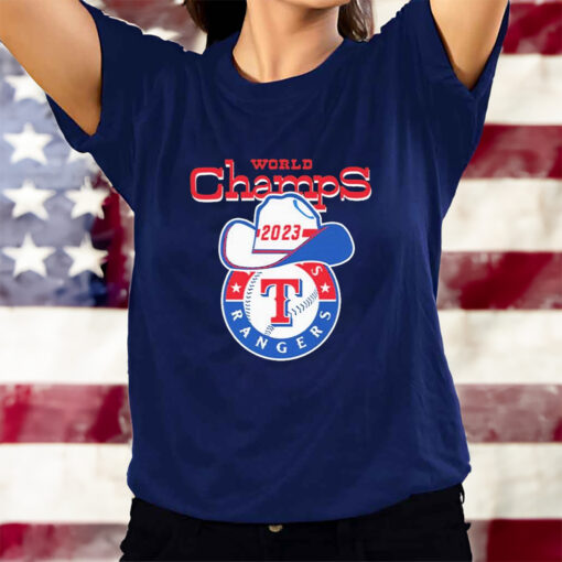 World Champs 2023 Texas Rangers Logo Cowboy T-Shirtt