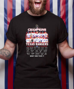 World Series Champions Texas Rangers Team 2023 Went And Take It Signatures T-Shirt