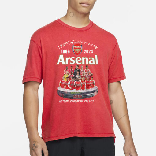 138th Anniversary 1886 – 2024 Arsenal Victoria Concordia Crescit T-Shirts