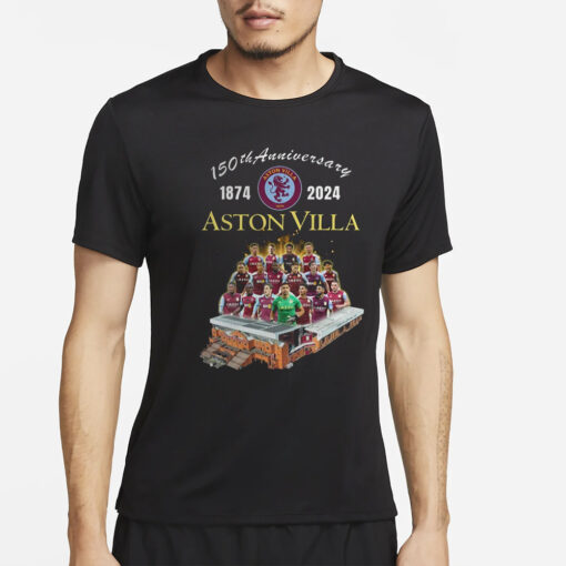 150th Anniversary 1874 – 2024 Aston Villa T-Shirt2