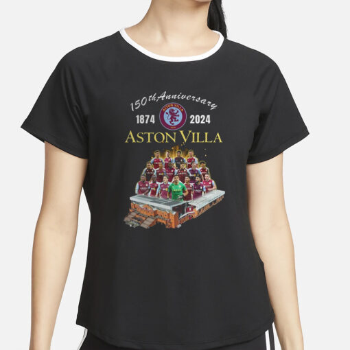 150th Anniversary 1874 – 2024 Aston Villa T-Shirt4