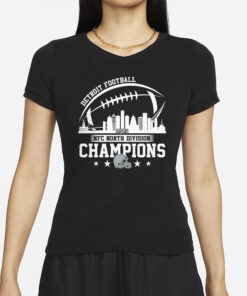 2023 Detroit Football Skyline NFC North Champions T-Shirt