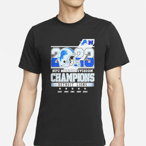 2023 NFC North Division Champions Lions T-Shirt