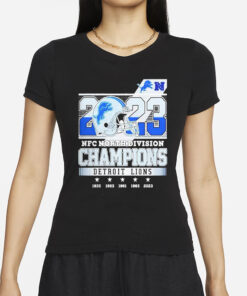 2023 NFC North Division Champions Lions T-Shirts