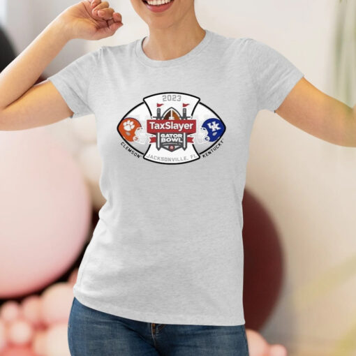 2023 Taxslayer Gator Bowl Clemson Tigers vs Kentucky Wildcats Helmet Head To Head Shirts