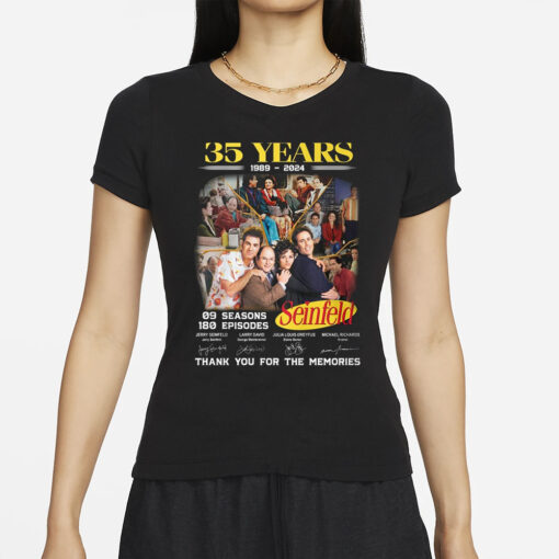 35 Years 1989 – 2024 Seinfeld 09 Seasons 180 Episodes Thank You For The Memories T-Shirt