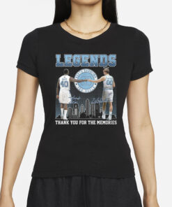 40 Davis And 00 Montross Legends Thanks You For The Memories Tar Heels T-Shirt