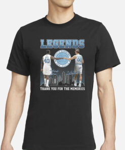 40 Davis And 00 Montross Legends Thanks You For The Memories Tar Heels T-Shirts