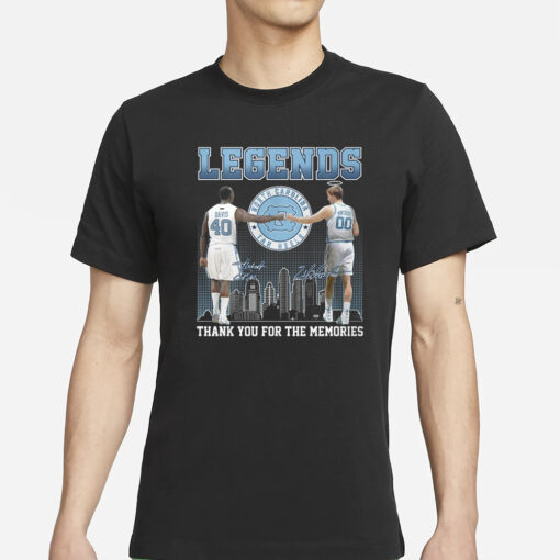 40 Davis And 00 Montross Legends Thanks You For The Memories Tar Heels T-Shirts