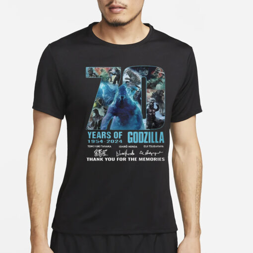 70 Years Of 1954 – 2024 Godzilla Thank You For The Memories T-Shirt4