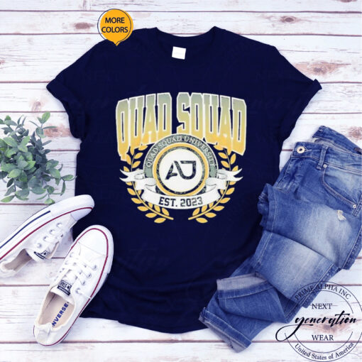 Ajdillon28 Quad Squad University TShirt