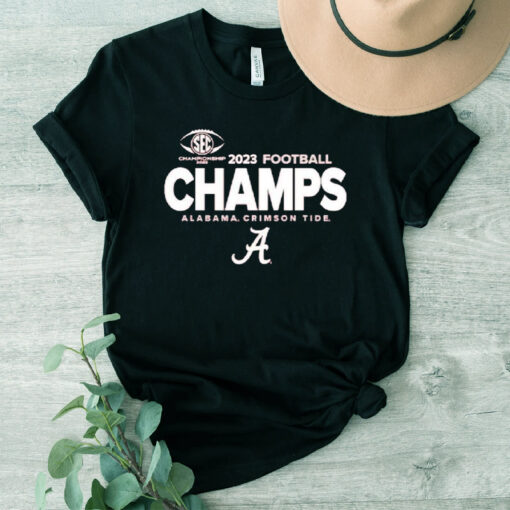 Alabama Crimson Tide Blue 84 2023 Sec Football Conference Champions Locker Room Shirt