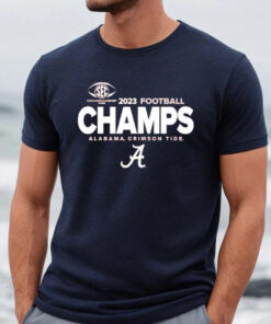 Alabama Crimson Tide Blue 84 2023 Sec Football Conference Champions Locker Room Shirts