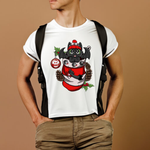 Baby Night Fury in Christmas Stocking T-Shirtt