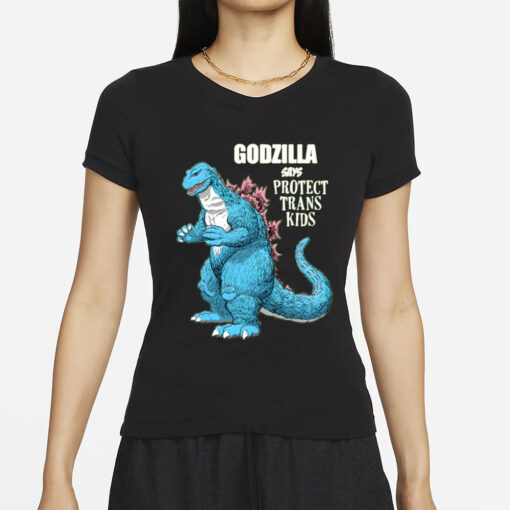 Bdavewalters Godzilla Says Protect Trans Kids T-Shirt