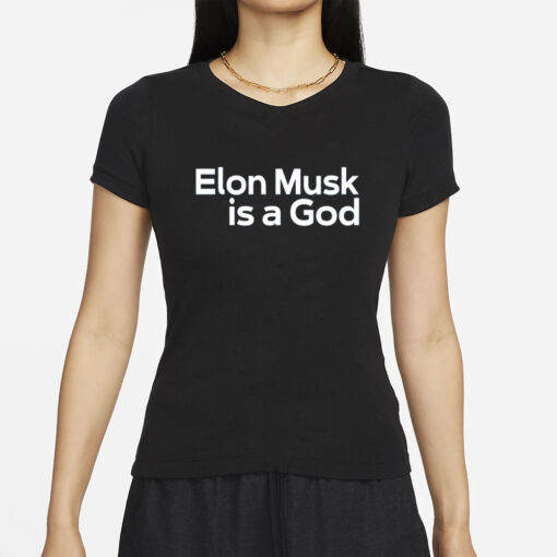 Biden Wearing Elon Musk Is A God T-Shirt