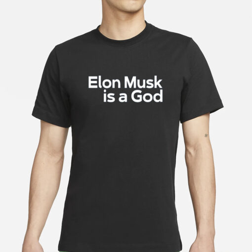 Biden Wearing Elon Musk Is A God T-Shirts