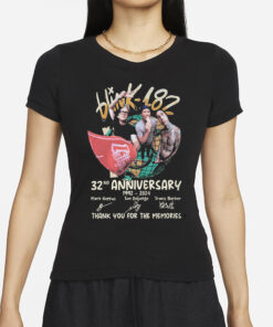 Blink-182 32nd Anniversary 1992 – 2024 Thank You For The Memories T-Shirt