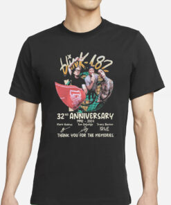 Blink-182 32nd Anniversary 1992 – 2024 Thank You For The Memories T-Shirts