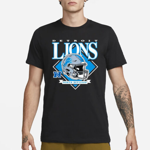 Detroit Lions New Era Gray Big & Tall Helmet T-Shirt1