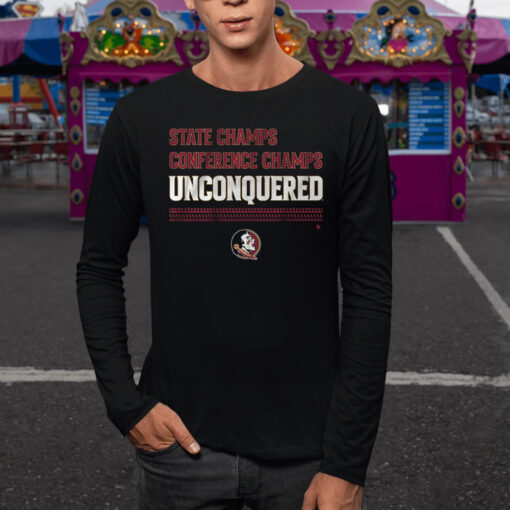 FSU Football Unconquered State & Conference Champs T-Shirt