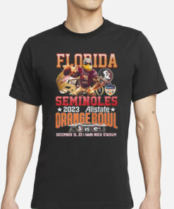 Florida Seminoles 2023 Allstate Orange Bowl December 31, 2023 Hard Rock Stadium T-Shirt