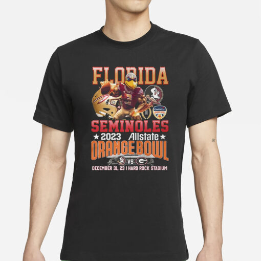 Florida Seminoles 2023 Allstate Orange Bowl December 31, 2023 Hard Rock Stadium T-Shirt