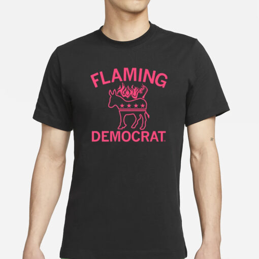 Raygunsite Flaming Democrat T-Shirt