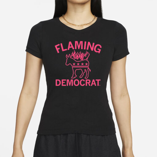 Raygunsite Flaming Democrat T-Shirts