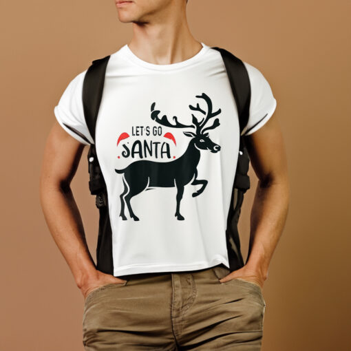 Reindeer Let’s Go Santa Christmas T-Shirtt