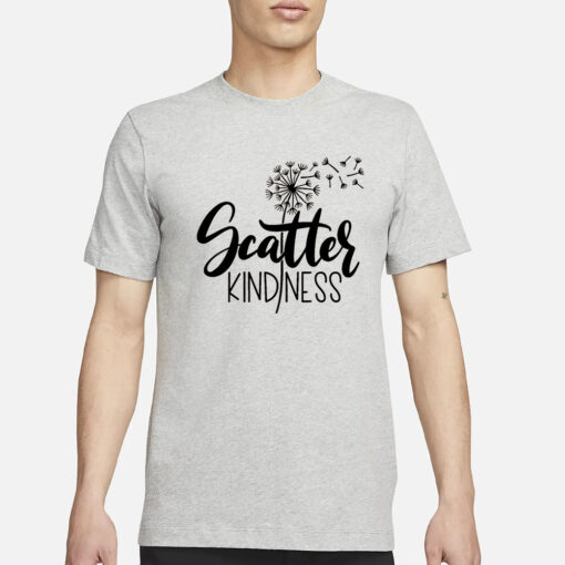 Scatter Kindness Dandelion Letter Casual T-Shirt1