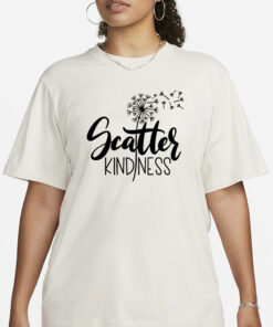 Scatter Kindness Dandelion Letter Casual T-Shirt3