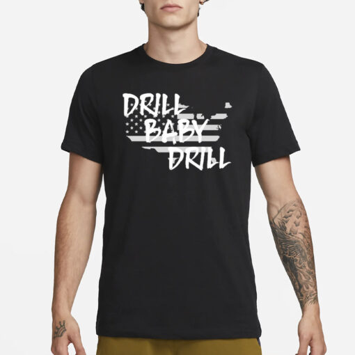 Scott Presler Drill Baby Drill Map Usa Flag T-Shirt1