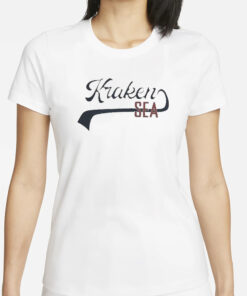 Seattle Kraken Ice Blue Applique T-Shirts