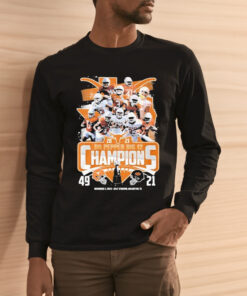 Texas Longhorns Team 2023 Dr Pepper Big 12 Champions 49 21 Oklahoma State Shirts