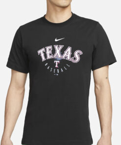 Texas Rangers Nike Wordmark Outline Legend T-Shirt