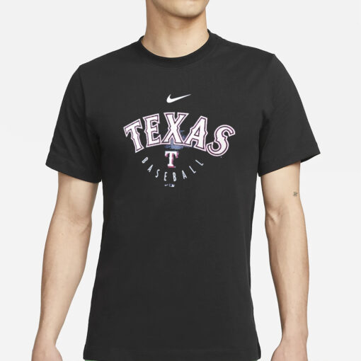 Texas Rangers Nike Wordmark Outline Legend T-Shirt