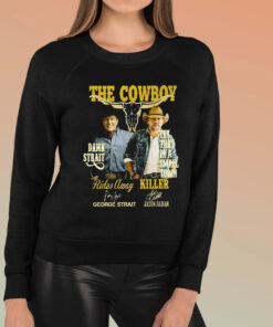 The Cowboy Damn Strait Rides Away George Strait Try That In A Small Town Killer Jason Aldean TShirt