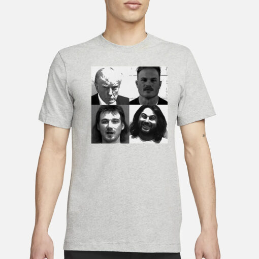 Trump Zach Bryan Morgan Wallen And Koe Wetzel Mug Shot T-Shirt1