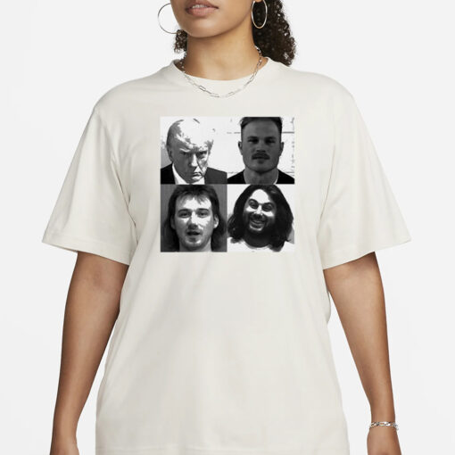 Trump Zach Bryan Morgan Wallen And Koe Wetzel Mug Shot T-Shirt3