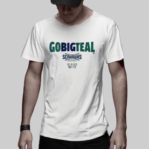 Uncw Basketball Go Big Teal T-Shirt