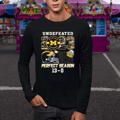 University Of Michigan Undefeated 2023 Go Blue Perfect Season 13-0 T-Shirt