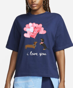 Valentine’s Day Love Dachshund Casual T-Shirt2