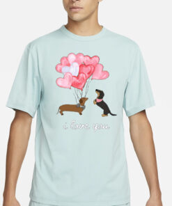 Valentine’s Day Love Dachshund Casual T-Shirt4