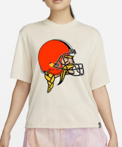 Vikings Logo Wearing Browns Logo T-Shirt2