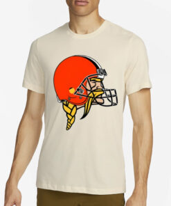 Vikings Logo Wearing Browns Logo T-Shirt4